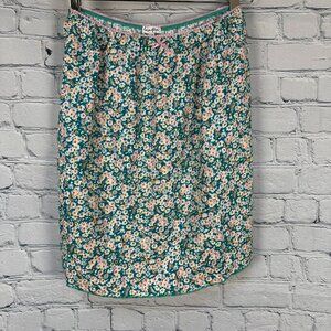 Love, Fire Coquette Print Lace Trim Slip Skirt, Size Medium, Blue Ditsy‎ Floral